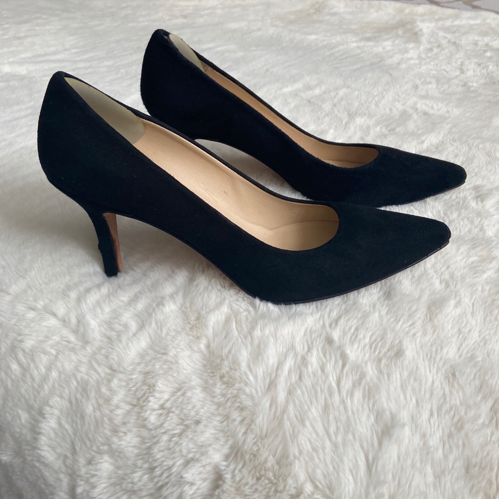 Jon Josef black suede leather pumps